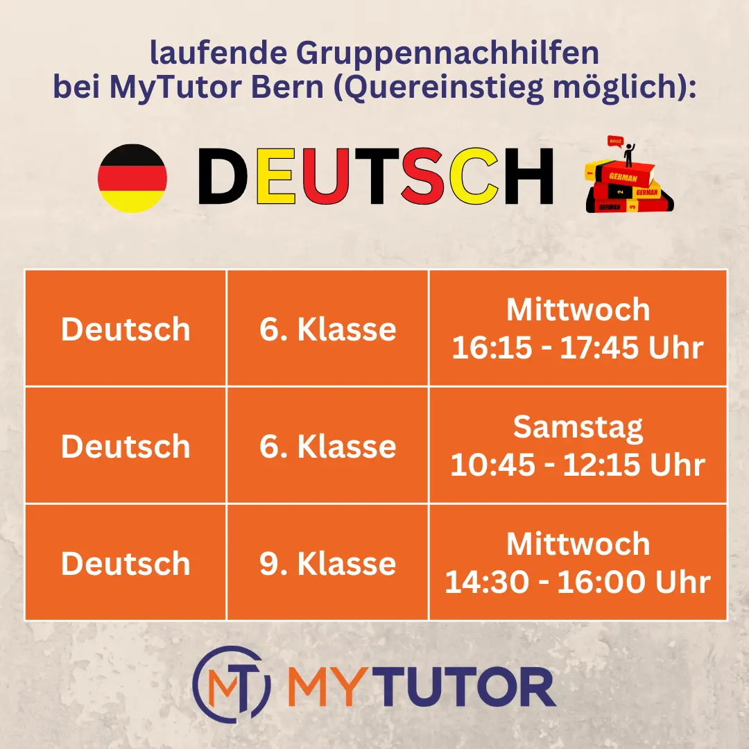 Gruppennachhilfe-Mytutor-Deutsch-Quereinstieg